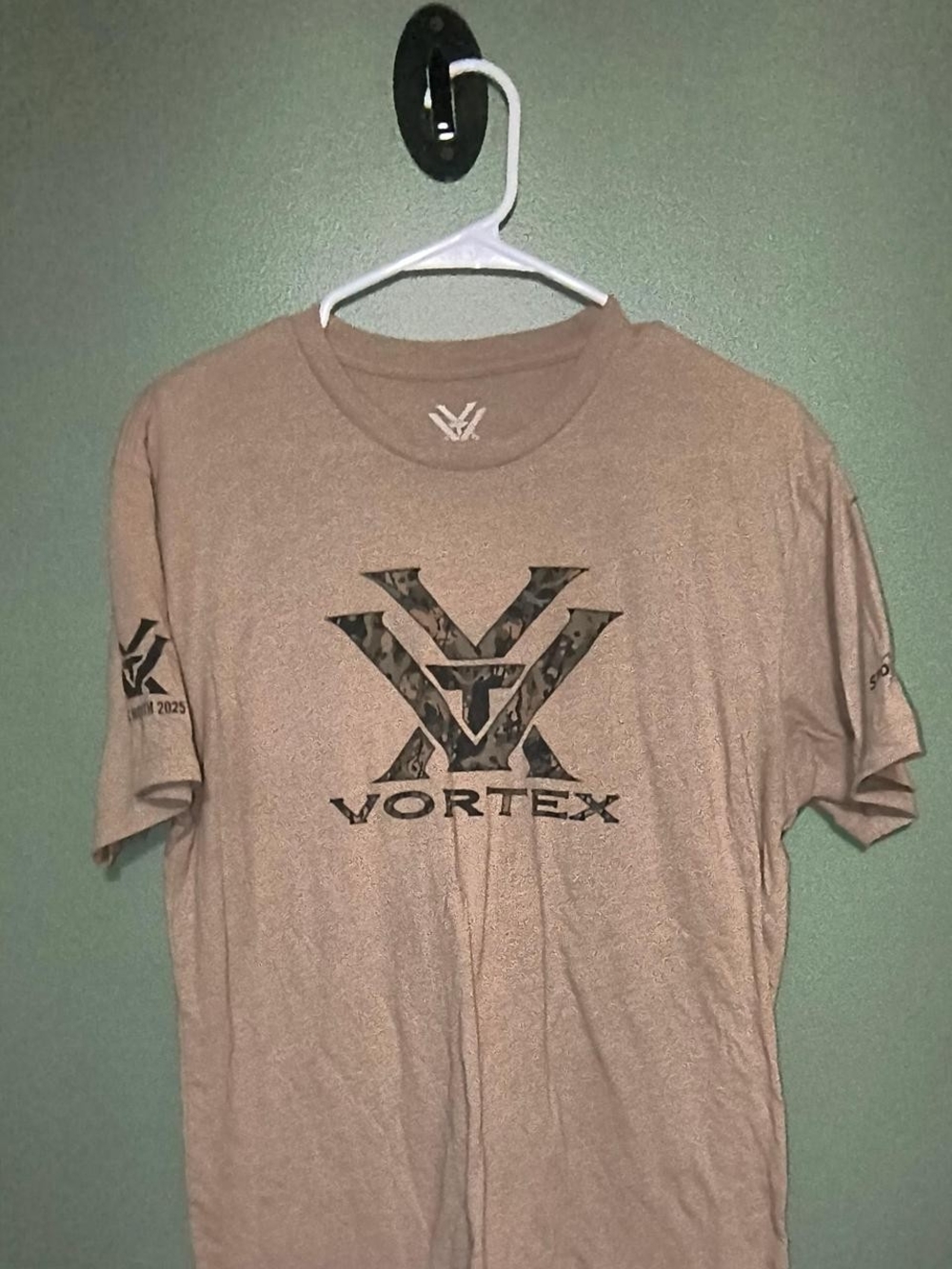 Vortex Short Sleeve Logo Tee in Tan